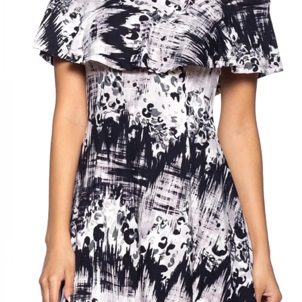 NIKKI OFF SHOULDER FLARE DRESS